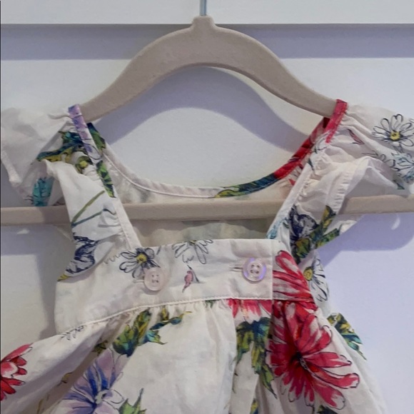 Baby Gap- Cotton Flutter Sleeve Dress 6-12 Month - Picture 3 of 7